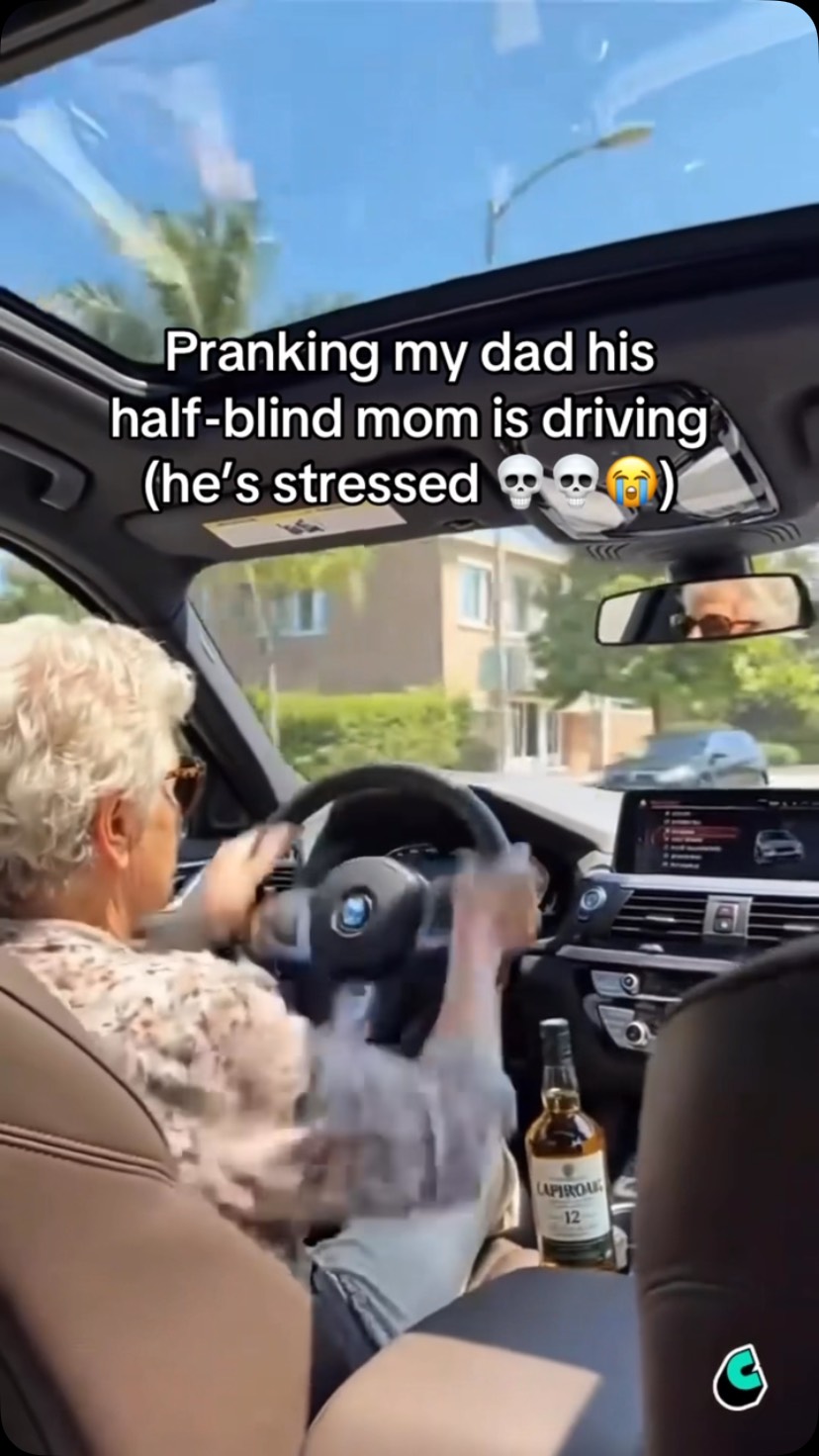 bro got stressed 😭😭 #dad #prank #car