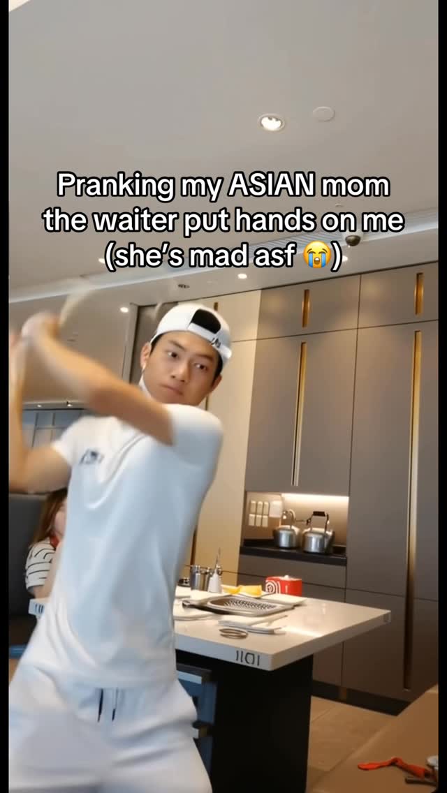 she’s crazy af for that 😭 #prank #prankvideo #asian #noodles