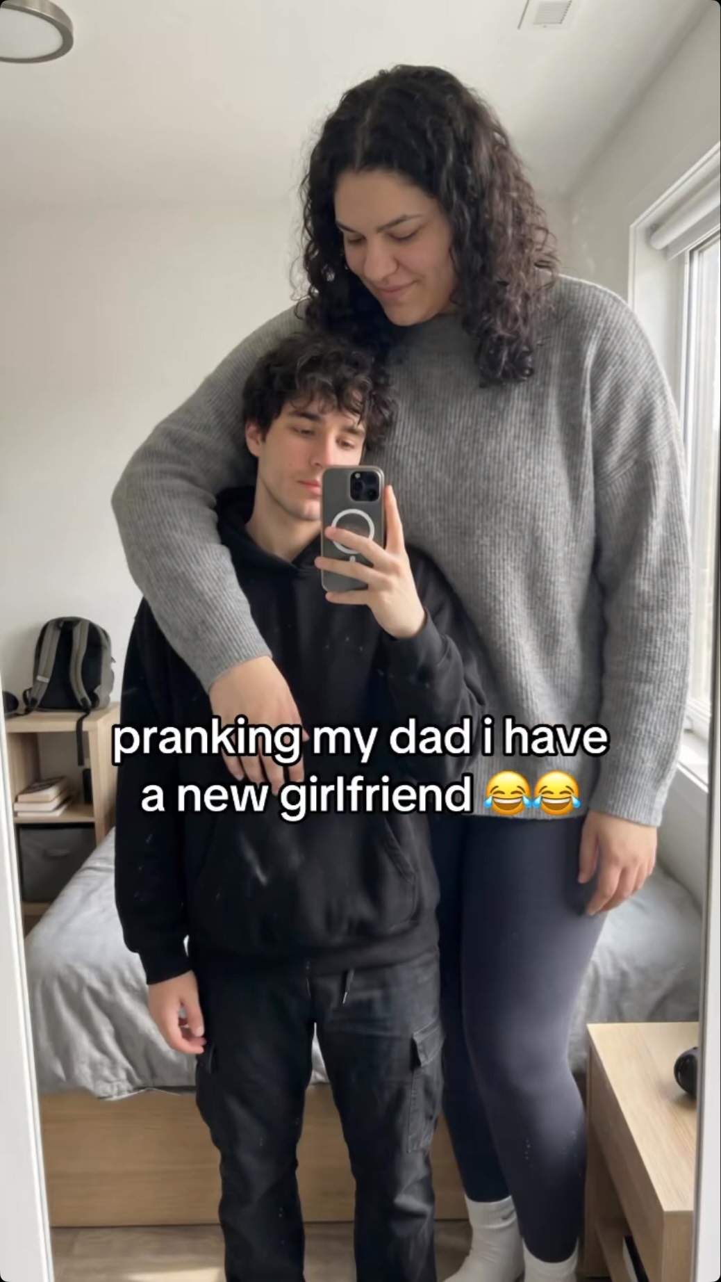 i think he’s supportive 😂 #prank #viral #girlfriend #dad