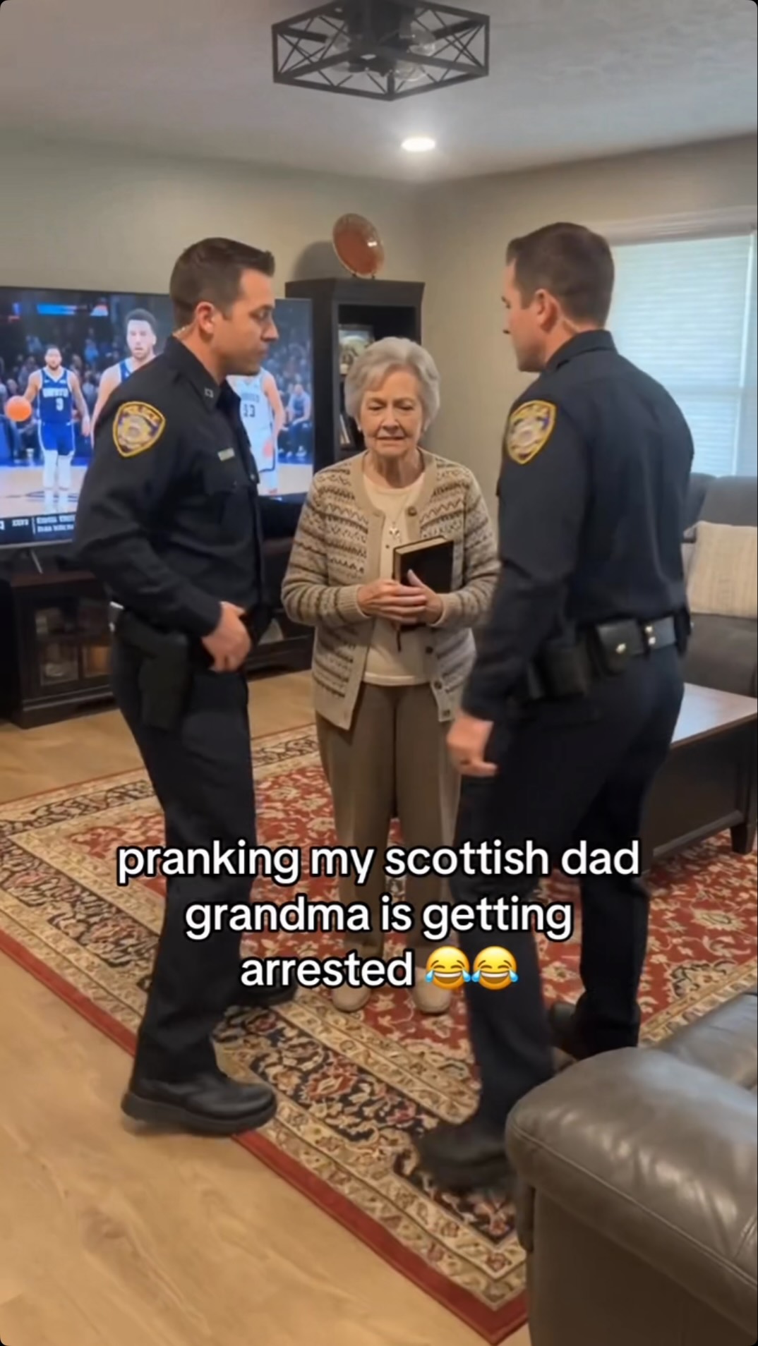 im stressing him out 😭😭 #prank #funnyvideos #grandma #police #arrested
