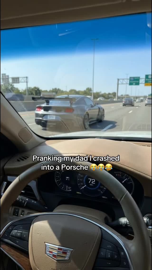 Didn’t know my dad was a janitor #cadillac #porsche911 #prankvideo #fyp #textingstory