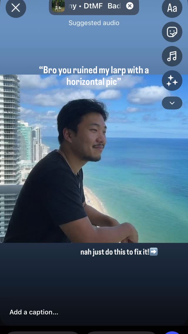 It’s so much easier to larp these days 🤣#photoediting #miami #larp #igstory #instagramhack