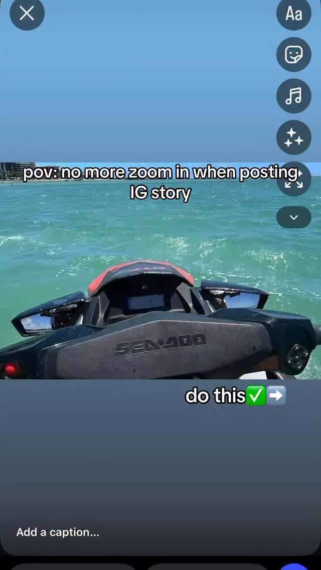 Banger photo ngl #photoediting #summer #miami #instastory #jetski