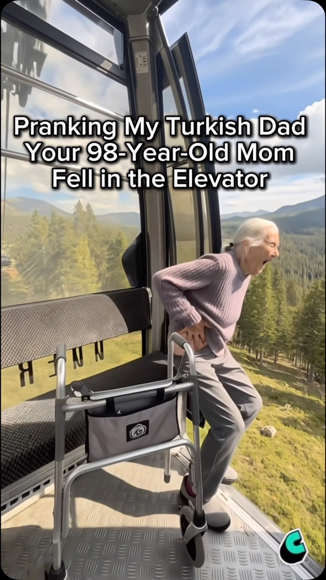 My dad is leaving he’s job #grandma #dad #elevator #retired #herbs!