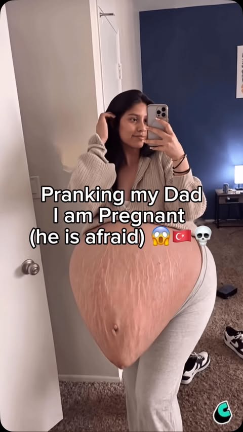 My dad saying badwords @Cantina #pregnant #türkiye #pranking #baby #afraid