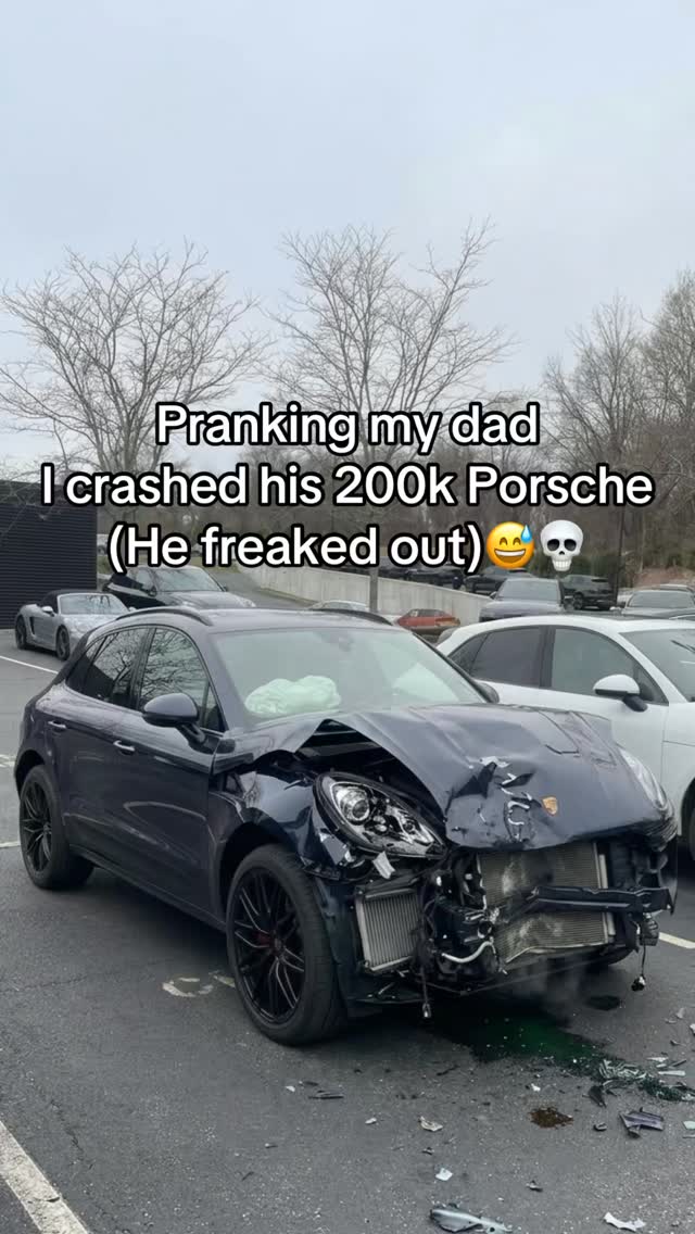 He loves that Porsche too much 😅 #dad #prank #funnyvideo #porsche #prankvideo