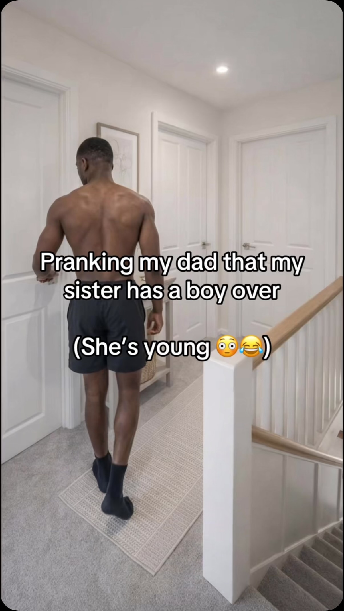 He literally ran home hahaha 🤣 #dad #prank #funny #ai #sister