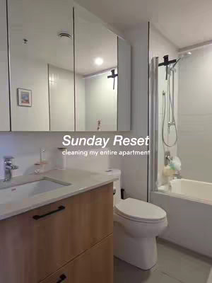 SUNDAY RESET WITH ME (cleaning my entire apartment) 😋🫧🧺💃🏽 #sundayreset #CleanTok #resetroutine #cleanwithme #fyp 