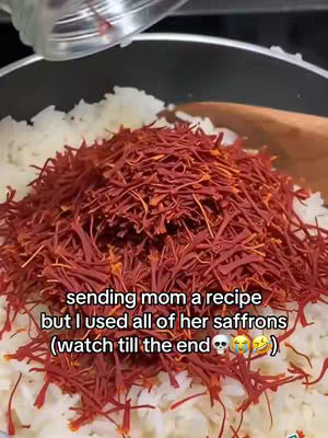 She doesn’t play abt her saffrons #saffronrice #cooking #Recipe #prank #blowthisup