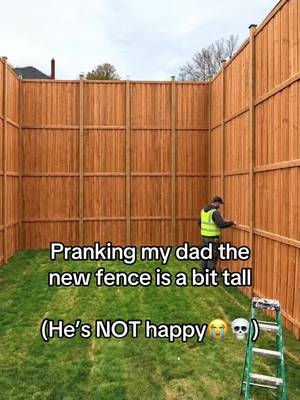 He only wanted it raised 4”😂 #fence #joiner #funny #prank #viral @Cantina is the best 