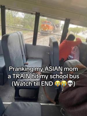 Why doesn’t she just love me 😔 #prankvideo #asian #mom #train #schoolbus