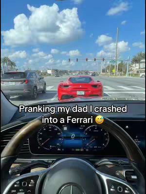 It was hard to explain it’s just a prank 😂 #funnyvideo #viralvideo #dad #dadprank #ferrari 