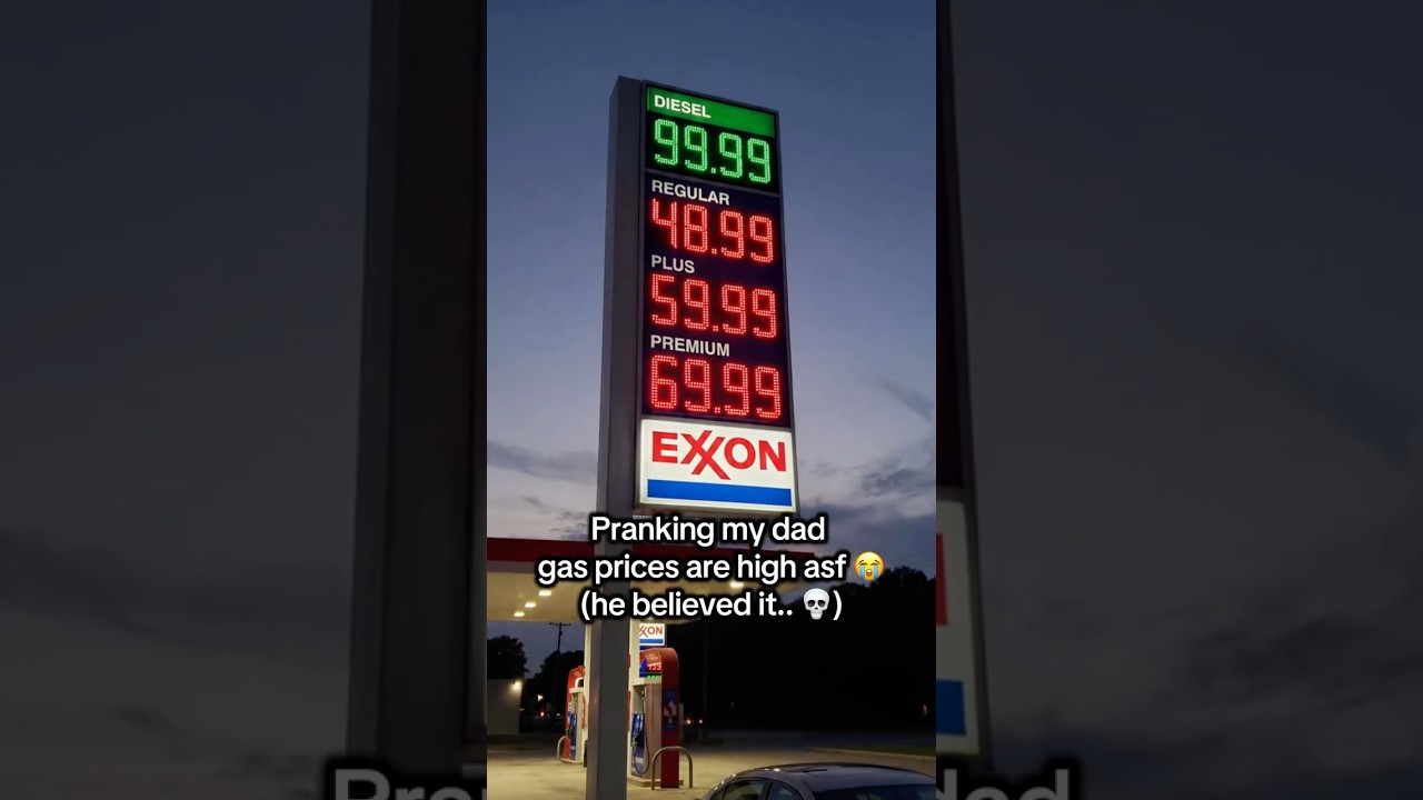How did he believe it 😭 #prank #dad #gasprices