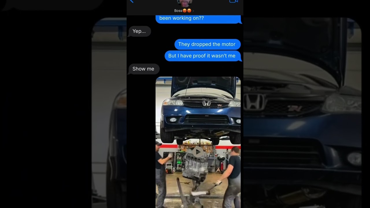 This wouldn’t COULDNT possibly be me😭😭😭 #textingstories #mechanic #honda #prankvideo