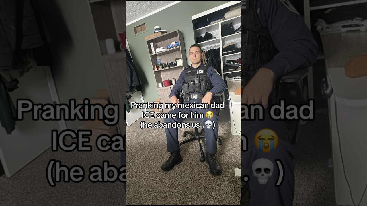 Why did he Leave his family behind?? #ice #mexican #dad #funny